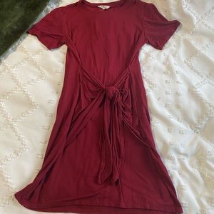 Red Bodycon Wrap Dress